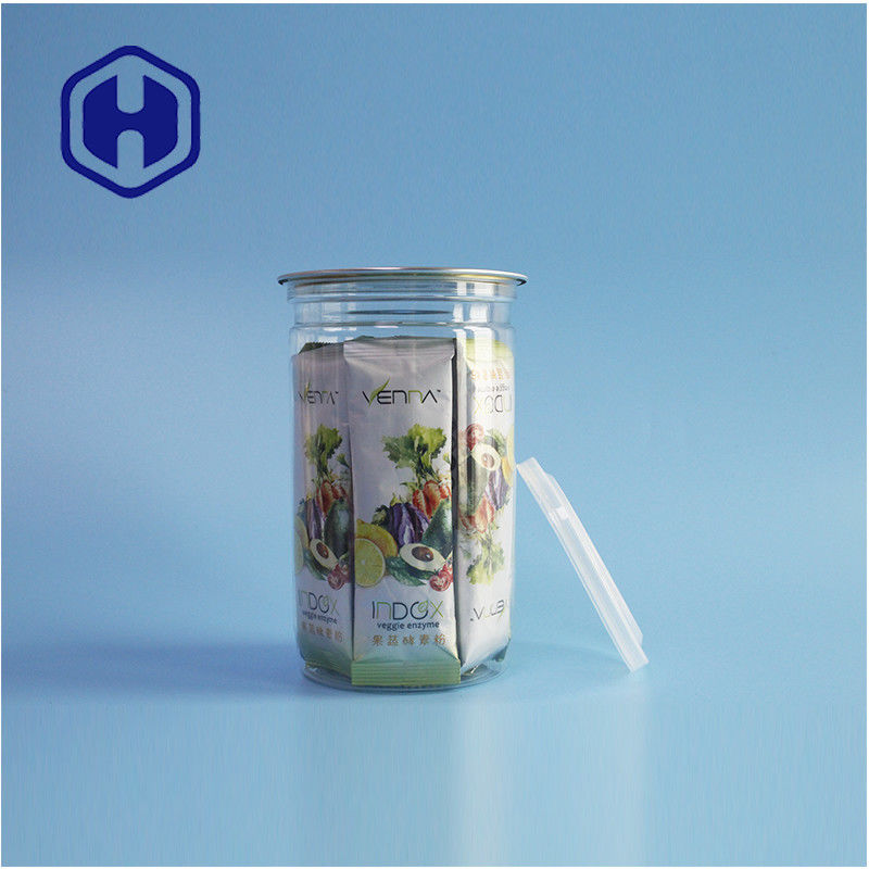 향신료 간식 간결 한 열기 307# 편리 한 식품 포장용 PET 실린더 캔