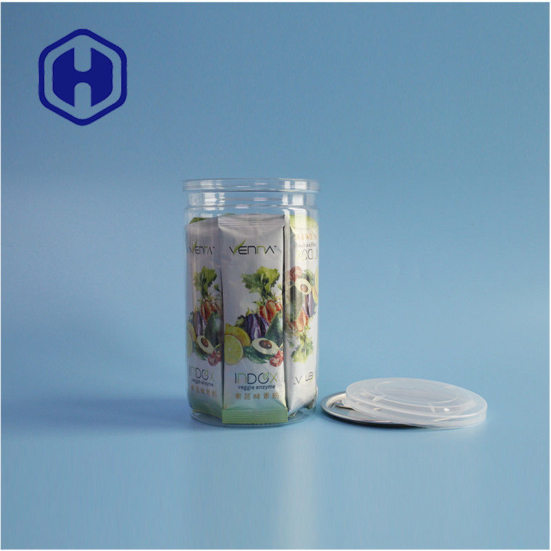 향신료 간식 간결 한 열기 307# 편리 한 식품 포장용 PET 실린더 캔
