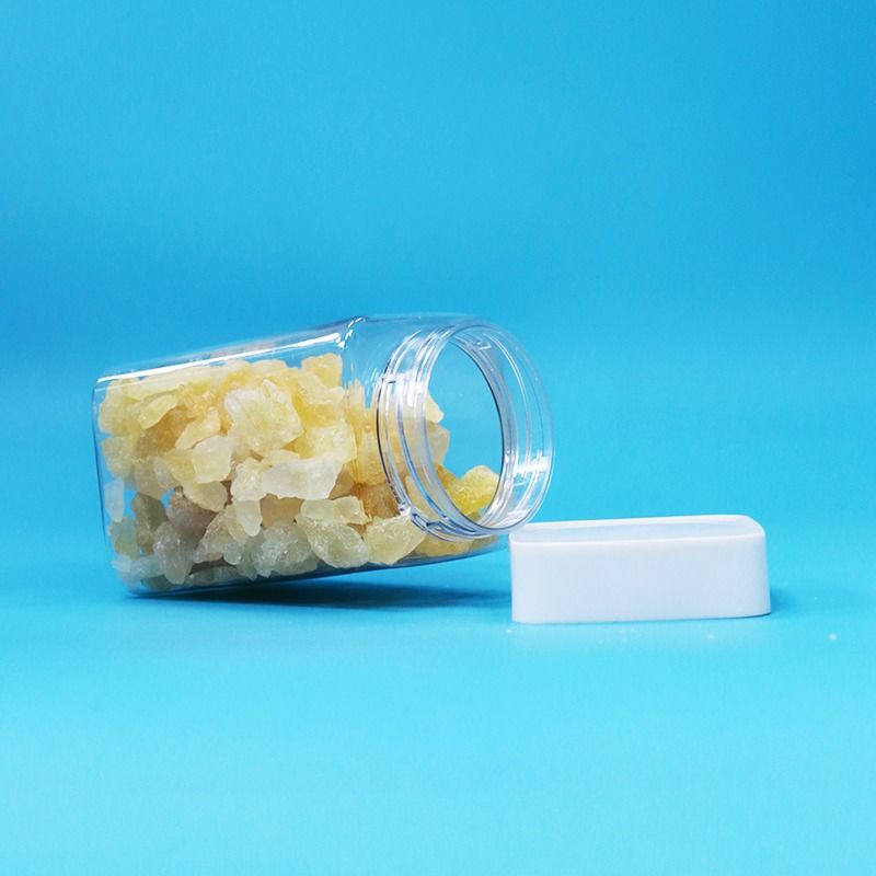 BPA 무료 평면 공기 없는 흰색 나사 뚜?? 맑은 PET 플라스틱 저장 스냅 캔디 잔
