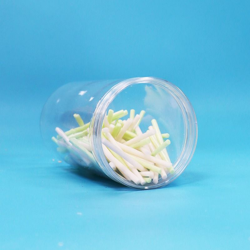 BPA 무료 투명한 나사 모자 투명한 둥근 모양 PET 플라스틱 과자 쿠키 견과류 병