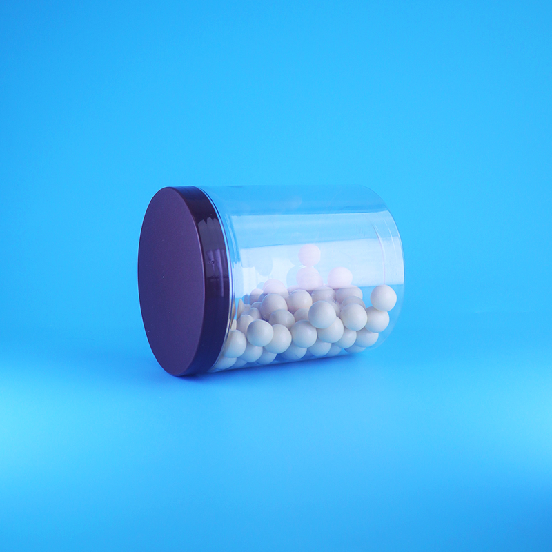 식품 등급 밀폐형 높이 둥근 투명 PET 플라스틱 달콤한 건조 식품 용기 나사 평면 뚜껑