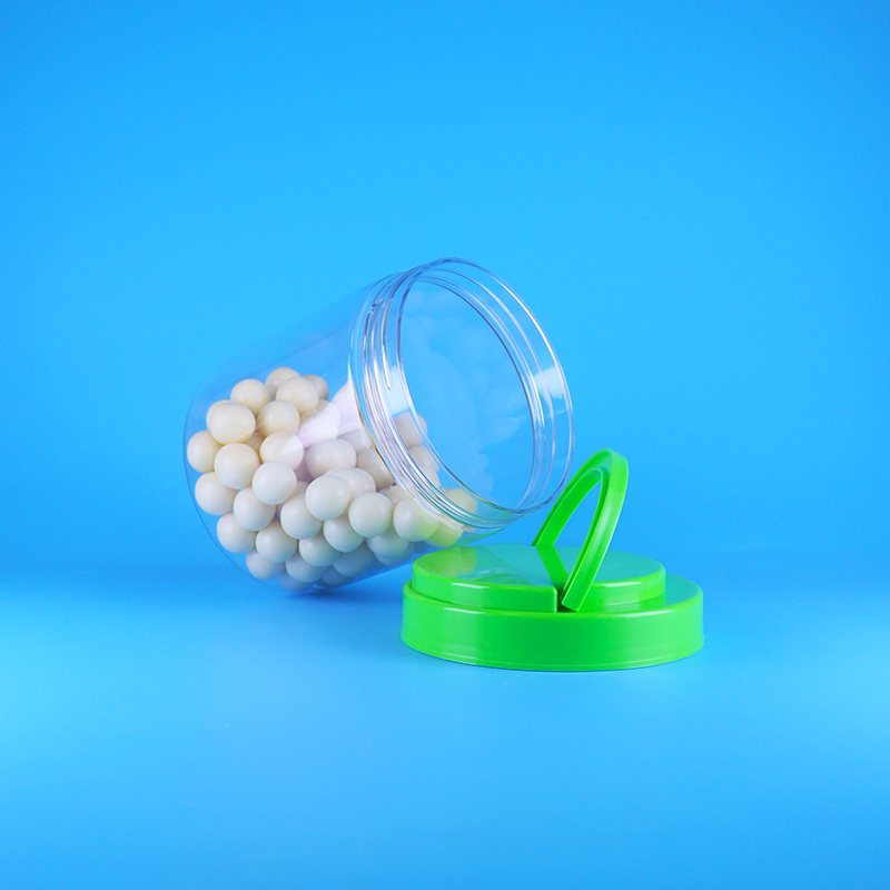 Bpa Free Screw Handle Lid Sealable Empty Plastic PET 투명 원형 땅콩 버터 병
