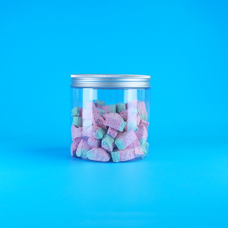 둥근 알루미늄 쉬운 개방 뚜?? 음식 과자 쿠키 자스민 차 플라스틱 선명한 PET 잔