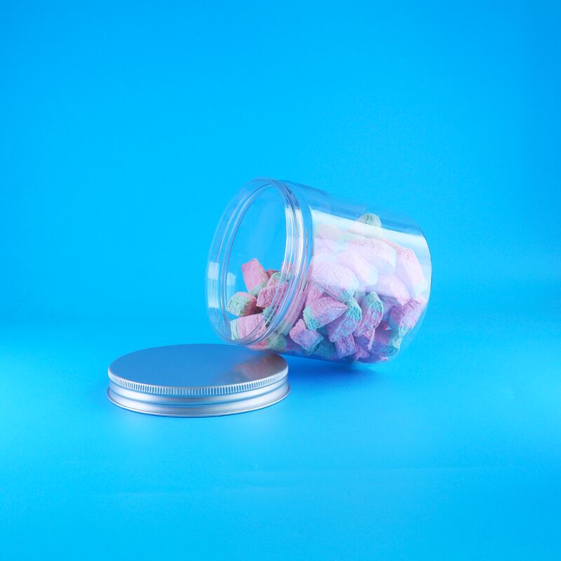 둥근 알루미늄 쉬운 개방 뚜?? 음식 과자 쿠키 자스민 차 플라스틱 선명한 PET 잔