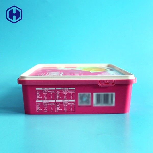 PP 플라스틱 IML 상자 L25.7 * W21.3 * H6.9 480g 케이크 건조한 과일 패킹