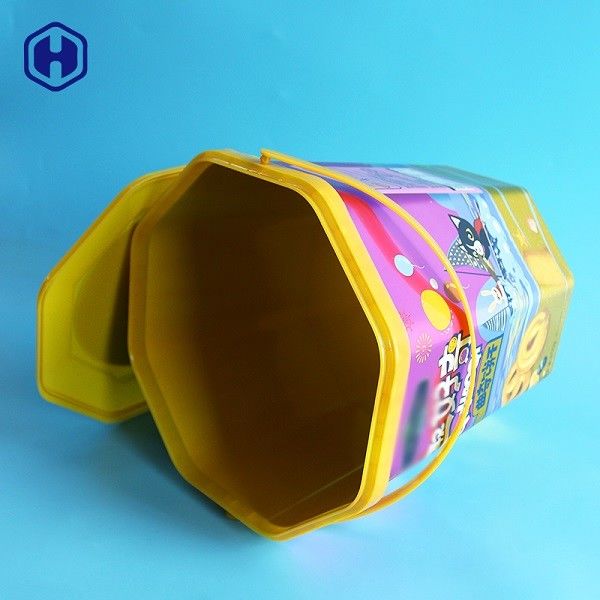 팔각형 모양 IML 물통 1.96 갤런 8.25L 플라스틱 건빵 콘테이너