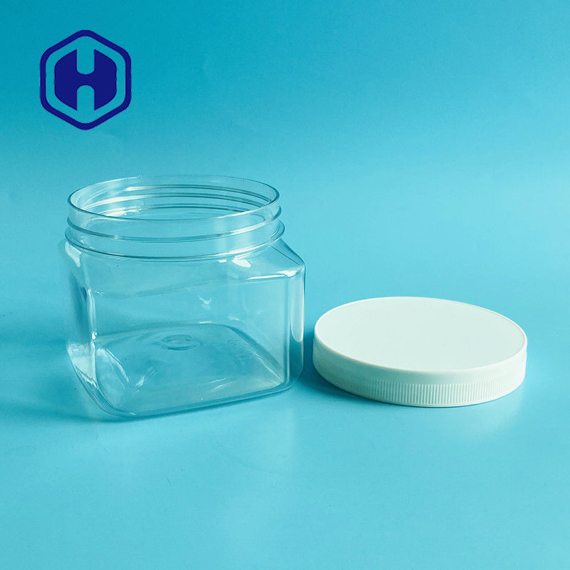 바디 스크럽 크림 베이비 파우더를 위한 500g 17.63oz 사각 화장용 플라스틱 단지