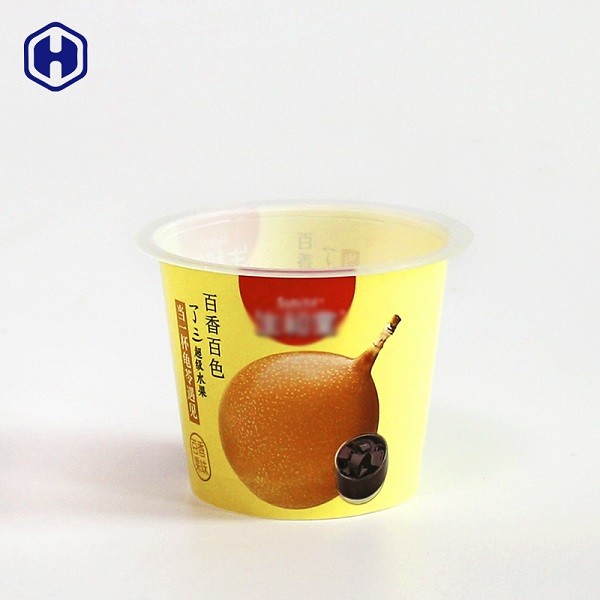 과일 주스 IML 컵 포일 정상 액체 누출 증거 다채로운 빈 요구르트 컵