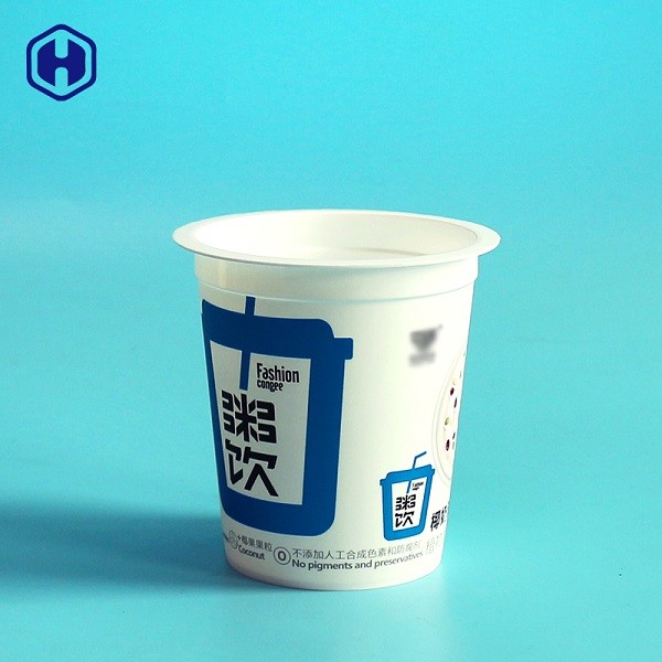 둥근 정상 IML 컵 음식 급료 방수 플라스틱 요구르트 파르페 컵