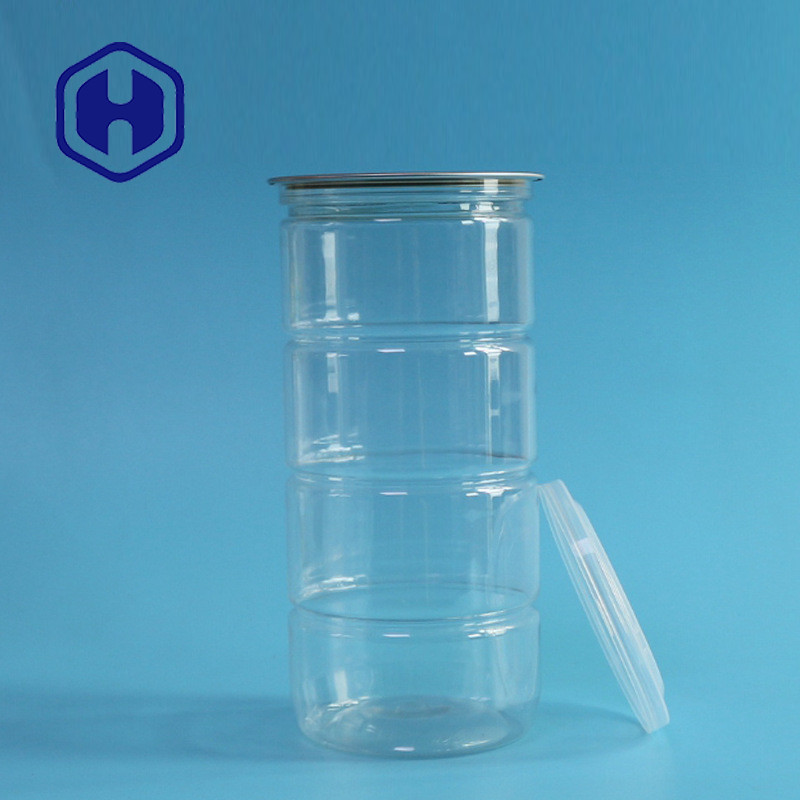 BPA 무료 라운드 투명 플라스틱 깡통  900 밀리람베르트 30.7 온스 감자 코코넛 칩 익스텐트의 종지