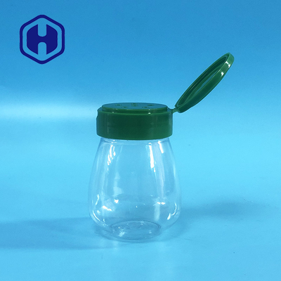 작은 소금 고추 둥근 PET 빈 플라스틱 향신료 병 100ml 플립 톱 뚜?? 6 구멍