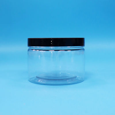 작은 밀폐성 누출 방지 맑은 PET 플라스틱 둥근 식품 등급 쿠키 달콤한 항아리