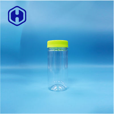 맑은 둥근 건조식품 플라스틱 선물 과자 설탕 견과류 PET 잔 스크루 상단 뚜??