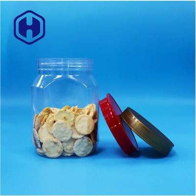 맑은 헥사곤 독특한 모양 플라스틱 견과류 과자 건조 식품 병 나사 상단 뚜??