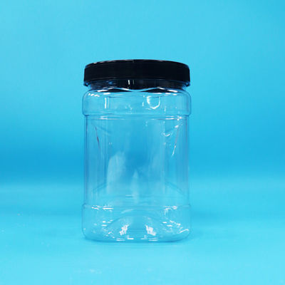 맑은 건조 과일과 견과류 정면 PET 플라스틱 잡기 병