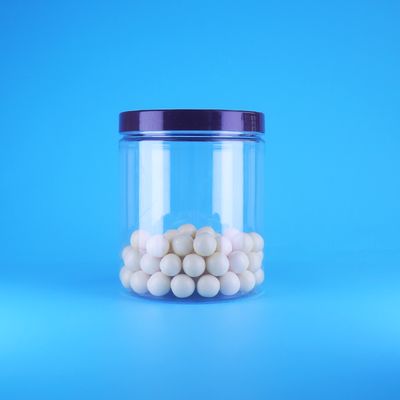 식품 등급 밀폐형 높이 둥근 투명 PET 플라스틱 달콤한 건조 식품 용기 나사 평면 뚜껑