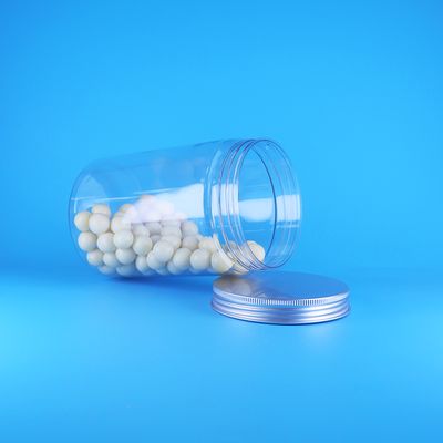 투명한 넓은 입구 PET 플라스틱 아기 음식 사탕 긴 원형 병 알루미늄 평평한 뚜껑