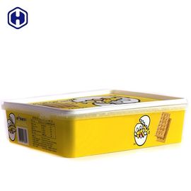 소다 크래커 사각 87OZ 2600ML를 레테르를 붙이는 형에 있는 플라스틱 음식 콘테이너