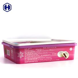 주문을 받아서 만들어진 상표를 포장하는 자주색 PP 플라스틱 IML 상자 450g 월병