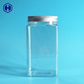 얇은 벽 사각 알루미늄 나사 모자를 가진 플라스틱 음식 콘테이너