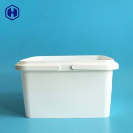 관례 3.2L IML 통 두 배 손잡이는 플라스틱 음식 저장 그릇을 상자에 넣습니다