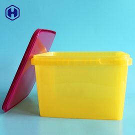 반대로 물 과자 IML 통 BPA는 상자 노란 색깔을 포장하는 빈 PP를 해방합니다