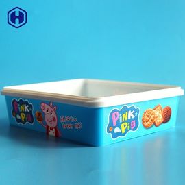 뜨거운 충전물은 IML 상자 둥근 과자 플레스틱 포장 SGS FDA QS를 주문을 받아서 만듭니다