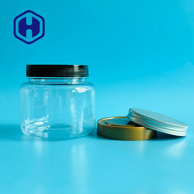 25OZ 750ml 둥근 건빵은 나사 뚜껑을 가진 플라스틱 과자 단지를 맑게 합니다