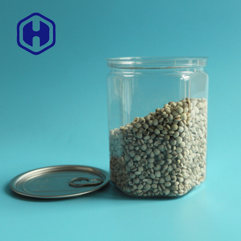 6 각형 520 밀리람베르트 Bpa는 음식 벌크 포장을 위해 쉬운 개방 애완 비어 있는 플라스틱 캔을 자유롭게 합니다