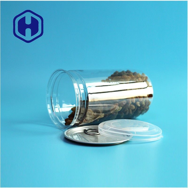 500ml 맞춤형 디자인 간식 식품 제품 재사용 PET 플라스틱 캔 식품 포장용