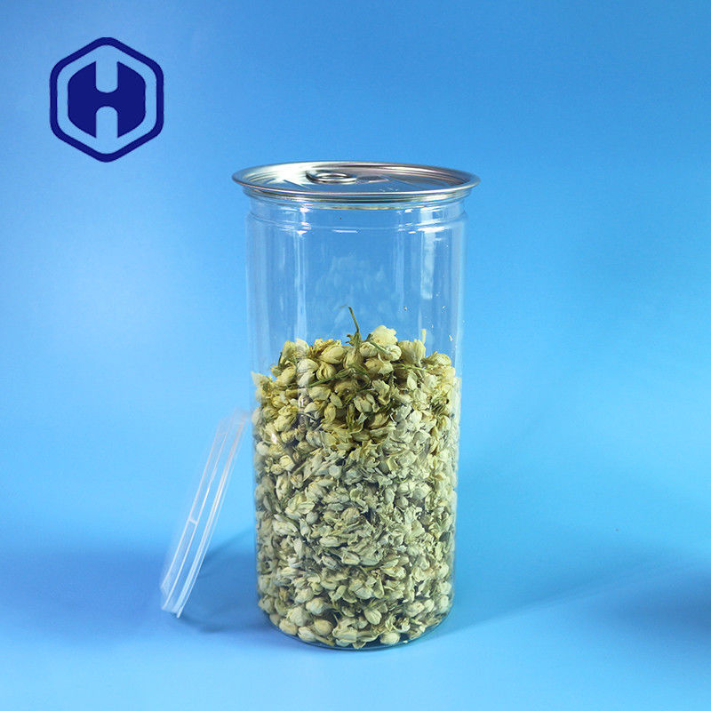 1380ml 팝콘 콩 맑은 PET 캔 넓은 입으로 손쉽게 채우고 분배 할 수 있습니다