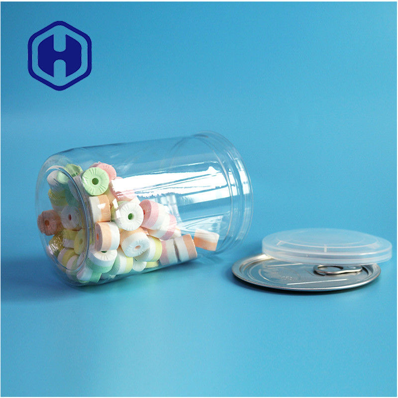 500ml 17oz 슈퍼마켓 포장 투명한 PET 플라스틱 캔