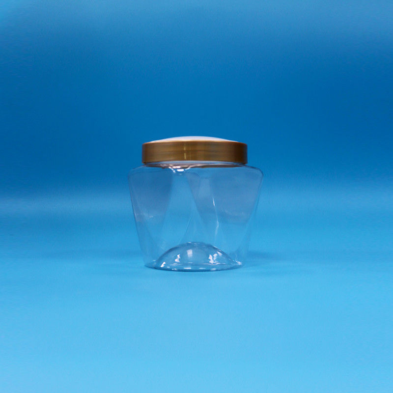 넓은 입 플라스틱 PET 식품 등급 투명 아기 음식 과자 병 나사 평면 뚜??