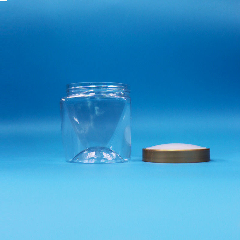 넓은 입 플라스틱 PET 식품 등급 투명 아기 음식 과자 병 나사 평면 뚜??