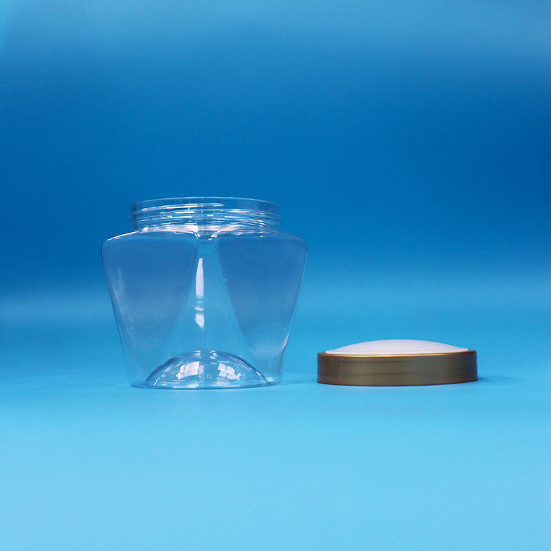 넓은 입 플라스틱 PET 식품 등급 투명 아기 음식 과자 병 나사 평면 뚜??