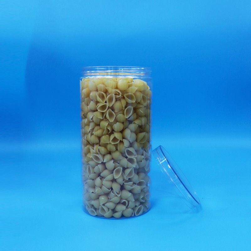 식품 등급 맑은 PET 실린더 둥근 플라스틱 과자 쿠키 식품 병 나사 맑은 캡