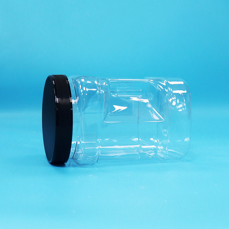 맑은 건조 과일과 견과류 정면 PET 플라스틱 잡기 병