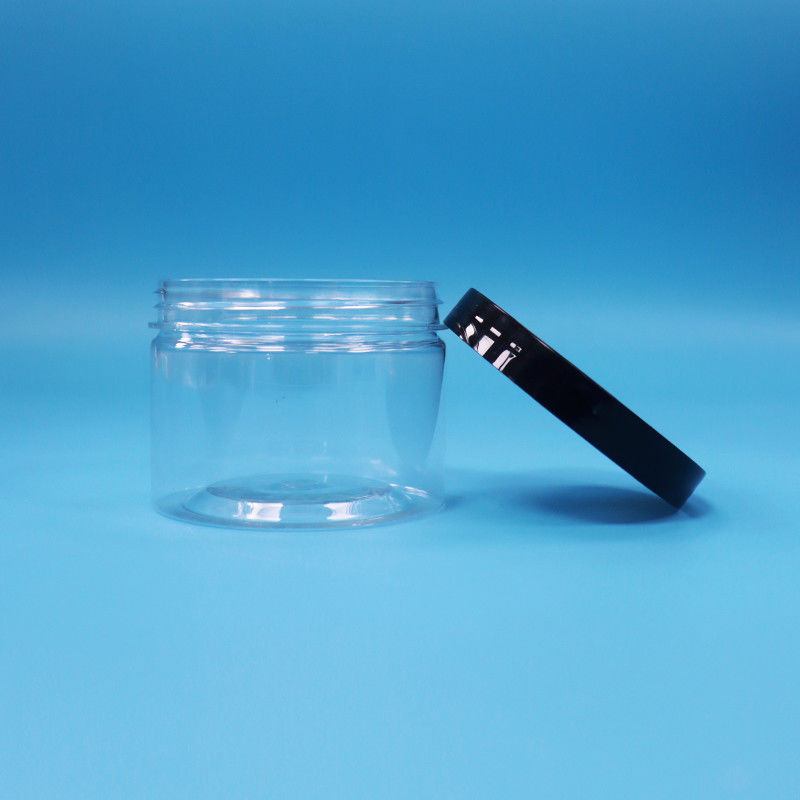 투명한 둥근 입 모양의 검은 차 씨앗 장난감 선물 과자 코코에위한 PET 플라스틱 항아리