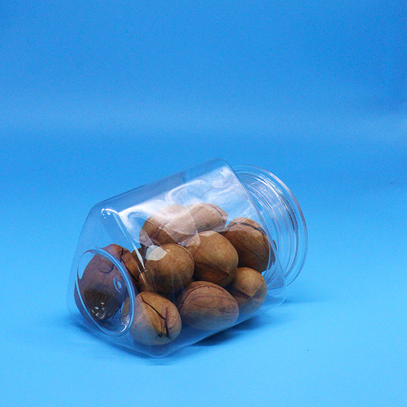 쿠키 식품 과자 식품 등급 선명한 삼각형 모양 PET 플라스틱 선명한 항아리 선명한 뚜??