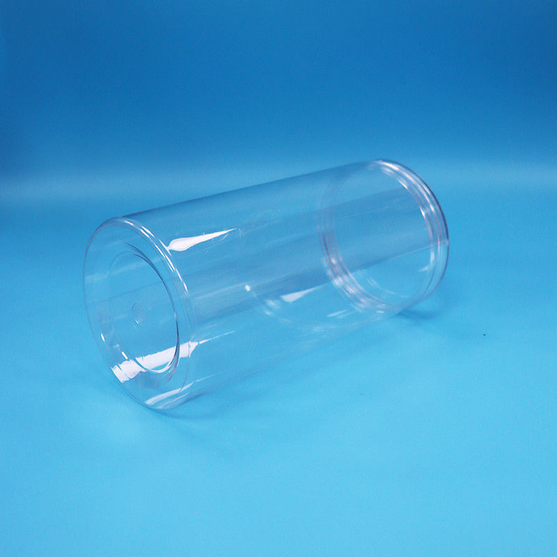 맑은 PET 실린더 둥근 식품 등급 플라스틱 과자 쿠키 식품 병 스크루 맑은 캡