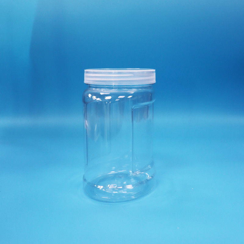 변조 방지 하얀 캡 PET 플라스틱 맑은 항아리 식품 견과류 캔디 누들 식품 등급