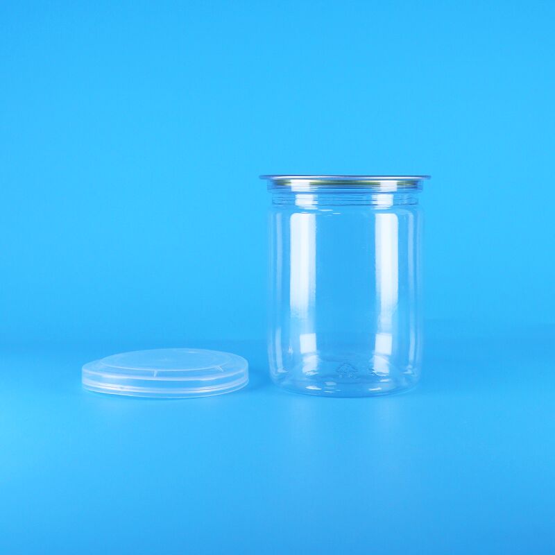 유기농 야생 정글 땅콩 건조식품 쉬운 개방 끝 플라스틱 튜브 맑은 PET 팝콘 캔