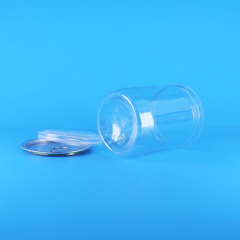 유기농 야생 정글 땅콩 건조식품 쉬운 개방 끝 플라스틱 튜브 맑은 PET 팝콘 캔