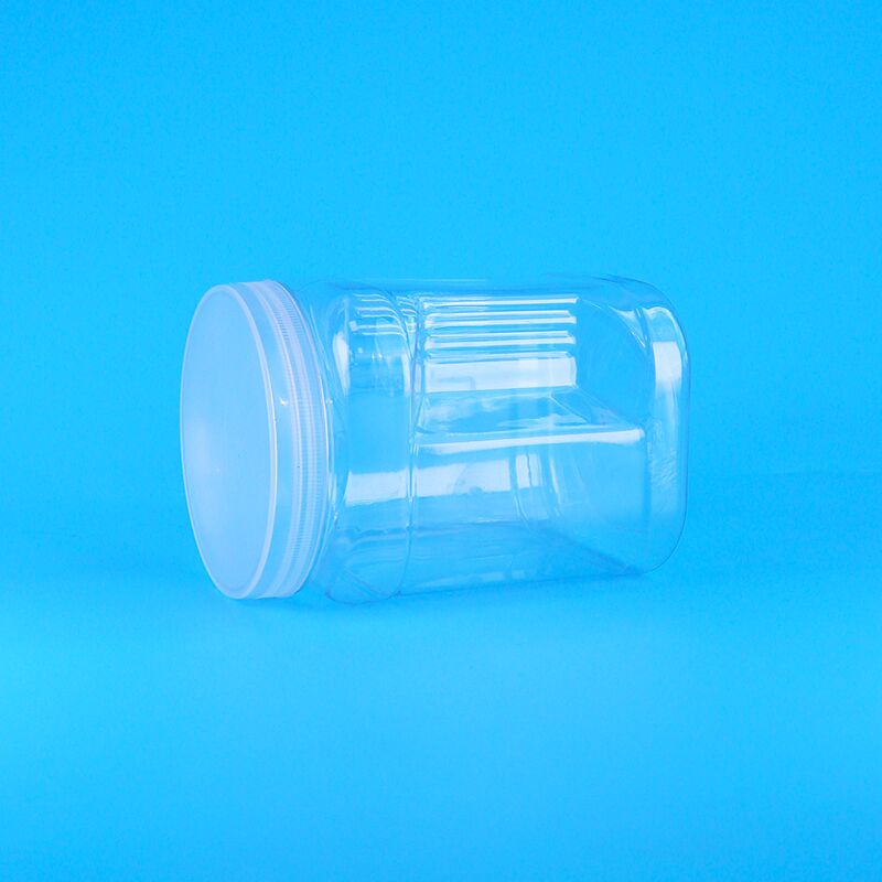 평면 맑은 애완 동물 플라스틱 저장 잡기 곰 쿠키 우유 날짜 크랜베리 쿠키 병