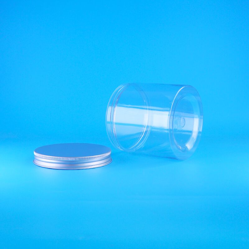 실린더 간편한 개방 뚜?? 음식 커피 과자 쿠키 로즈 차 플라스틱 선명한 PET 잔