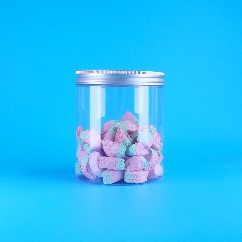 맑은 PET 플라스틱 둥근 잔 플룸 과자 스키틀스 과일 젤리 콩 콩 케이크 나사리 뚜??