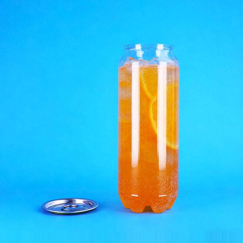탄산 음료 및 알코올 음료용 용량 500ml 용량의 쉽게 열 수 있는 뚜?? 을 가진 PET 플라스틱 캔