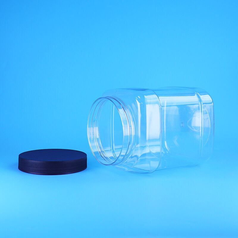 투명한 식품 저장 솔루션 사용자 지정 정사각형 PET 플라스틱 아기 식품 병 나사 뚜??