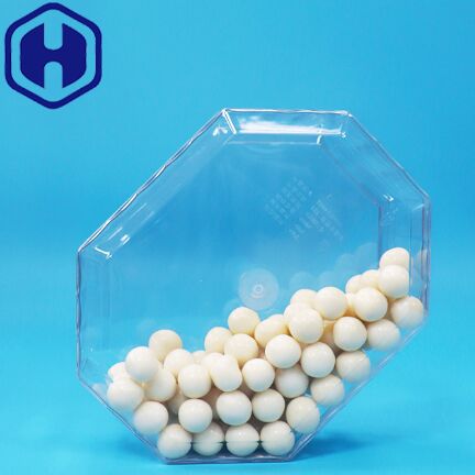 빈 건조 과일 사탕 견과류 쿠키 PET 플라스틱 팔각형 포장 상자 식품 등급