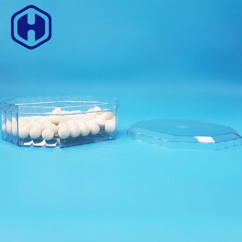 빈 건조 과일 사탕 견과류 쿠키 PET 플라스틱 팔각형 포장 상자 식품 등급